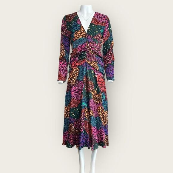 NWT | Farm Rio | Rainbow Hearts Midi Dress | Multi Color | Medium - Picture 2 of 16